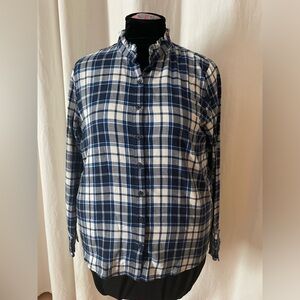 Lands' End NWOT Women's Flannel Button Down Shirt | Sz Large (14-16)